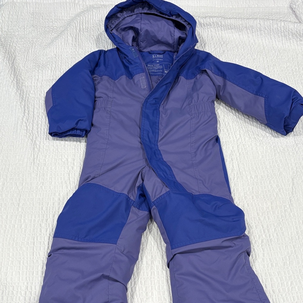 L.L. Bean Purple One Piece Toddler Snowsuit